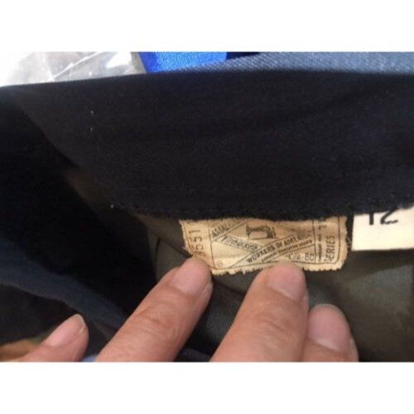 Vintage Black Majer Wool Pencil Skirt with Union Tag, sz 12, fits like modern 8 - Picture 6 of 7